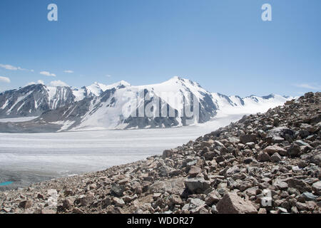 Potanin Gletscher im Altai Tavan Bogd Nationalpark, Mongolei Stockfoto