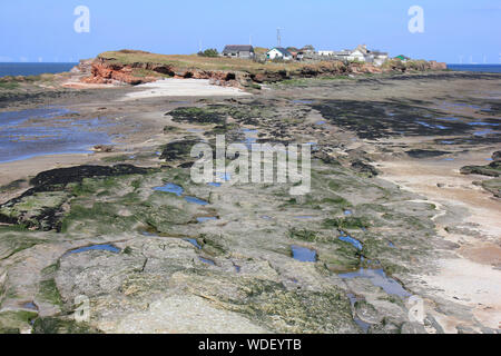 Blick auf hilbre Island aus dem Mittleren Auge, Dee Estuary, Wirral, Großbritannien Stockfoto