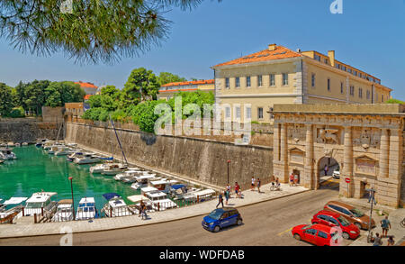 Kopnena Vrata oder 'Land Gate" in Zadar, Kroatien. Stockfoto