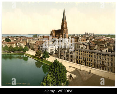 Allgemeine Ansicht, Schwerin, Mecklenburg-Schwerin, Deutschland Stockfoto