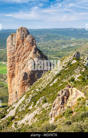 Mallos de Riglos, Riglos, La Hoya, Huesca, Spanien Stockfoto