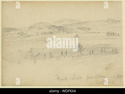 Genl Lees, 1863, Abstract / Medium: 1 Zeichnung an den cremefarbenen Papier: Bleistift 9,7 x 14,0 cm. (Blatt). Stockfoto
