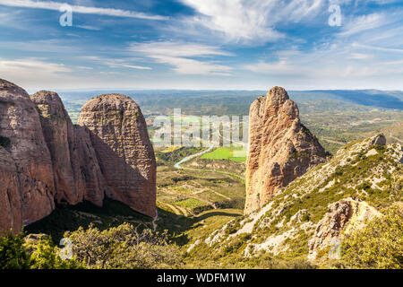 Mallos de Riglos, Riglos, La Hoya, Huesca, Spanien Stockfoto