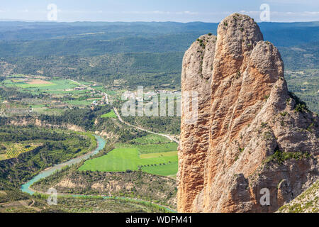 Mallos de Riglos, Riglos, La Hoya, Huesca, Spanien Stockfoto