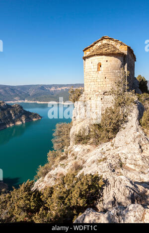 Kapelle von La Pertusa in Congost de Montrebei, Serra del Montsec, La Noguera, Lleida, Spanien Stockfoto