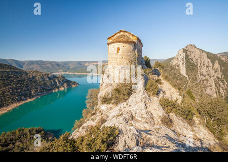 Kapelle von La Pertusa in Congost de Montrebei, Serra del Montsec, La Noguera, Lleida, Spanien Stockfoto