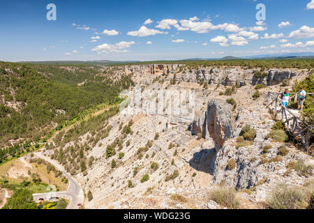 La Galiana Aussichtspunkt im Naturpark Cañon de Río Lobos - Canyon der Wölfe Fluss-, Soria, Spanien Stockfoto