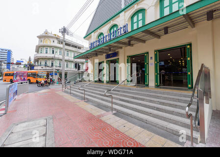 Bangkok, Thailand - 16 Aug, 2019: Die Seite der Sam Yot-station MRT Stockfoto