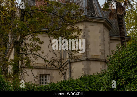 Schlosspark von Rochefort-en-Terre, Bretagne Stockfoto