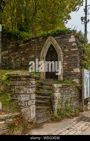 Schlosspark von Rochefort-en-Terre, Bretagne Stockfoto