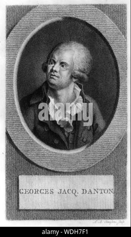 Georges Jacques Danton, 1759-1794 Abstract / Medium: 1 Print: Walze Gravur. Stockfoto