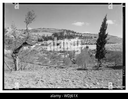 Gethsemane Basilika aus der ganzen Kedron [d.h., Kidron] Tal Abstract / Medium: G. Eric und Edith Matson Fotosammlung Stockfoto