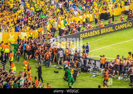 Confederations Cup 2013 Finale: Spanien 3-0 Brasilien, Maracana-stadion, Rio de Janeiro, Brasilien Stockfoto