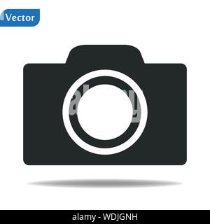 Symbol Kamera Vector Illustration. Foto Kamera anmelden. Stock Vektor