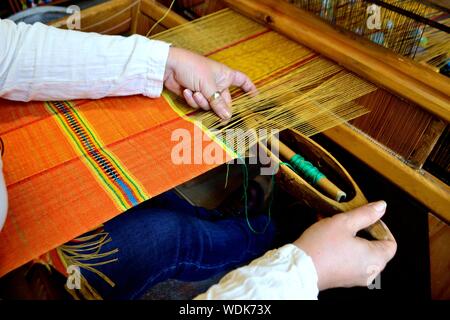 Typische Webstuhl - House Museum in Veliko Tarnovo - Bulgarien Stockfoto