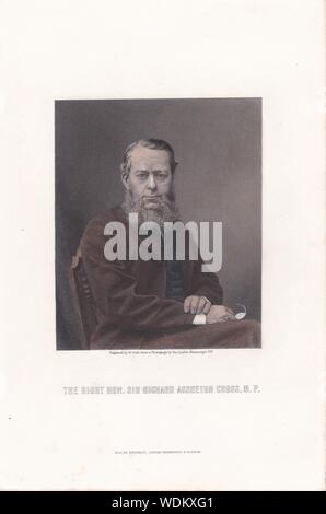 Buchen Sie Platte/Drucken von der 'richtigen Hon Sir Richard Assheton Kreuz. M. S. ' 1. Viscount Kreuz. Britische Staatsmann und konservative Politiker. Stockfoto