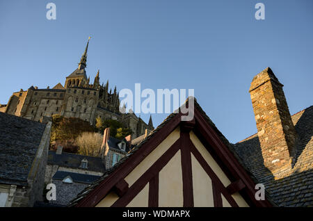 Abtei von Mont Saint Michel. Stockfoto