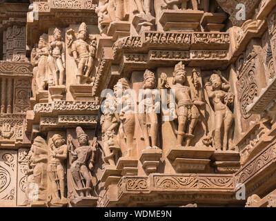 Khajuraho Gruppe von Denkmälern, Khajuraho, Madhya Pradesh, Indien, Asien Stockfoto
