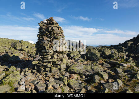 Mount Washington vom Gipfel des Mount Jefferson in Thompson und Meserve der Kauf, New Hampshire während der Sommermonate. Stockfoto