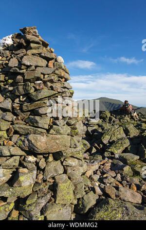 Mount Washington vom Gipfel des Mount Jefferson in Thompson und Meserve der Kauf, New Hampshire während der Sommermonate. Stockfoto