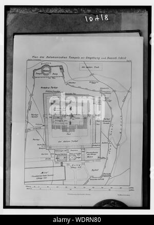 Grundrisse des Salomonischen Tempels & Umwelt nach Dr. Schick Abstract / Medium: G. Eric und Edith Matson Fotosammlung Stockfoto