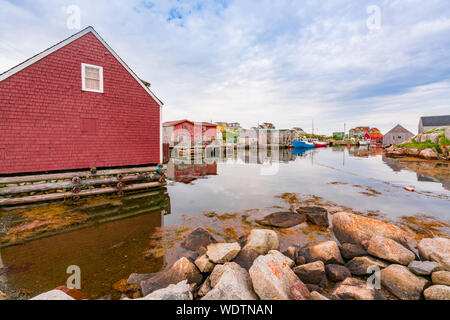 Historische Peggy's Cove Fischerdorf in Nova Scotia, Kanada Stockfoto