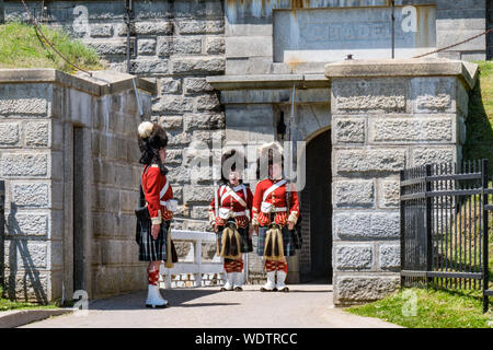 Halifax, Kanada - 19. Juni 2019: Wachablösung an der Zitadelle von Halifax in Nova Scotia, Kanada Stockfoto