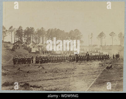 Guard Berg im Lager von 114 Pennsylvania Inf'y, Brandy Station, Virginia, März (d. h. Feb.) ,1864 Stockfoto