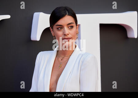 Madrid, Spanien. 29 Aug, 2019. Dulceida besucht die ELITE Premiere Callao City Lights in Madrid. Credit: SOPA Images Limited/Alamy leben Nachrichten Stockfoto