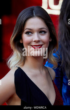 Madrid, Spanien. 29 Aug, 2019. Georgina Amoros besucht die ELITE Premiere Callao City Lights in Madrid. Credit: SOPA Images Limited/Alamy leben Nachrichten Stockfoto