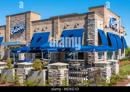 Culver's Fast-Food-Restaurant, bekannt für Frozen Custard und ButterBurgers, in Lawrenceville (Atlanta), Georgia. (USA) Stockfoto