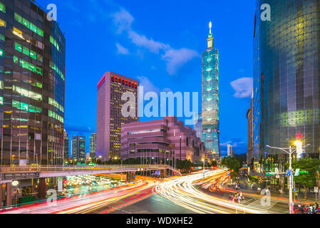 Nacht Szene der Stadt Taipei in Taiwan Stockfoto