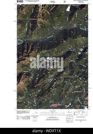 USGS Topo Karte Staat Washington WA Mount Washington 20110510 TM Wiederherstellung Stockfoto