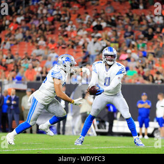 Cleveland, Ohio, USA. 29 Aug, 2019. August 29, 2019: in der NFL Preseason Woche 4 Fußballspiel zwischen den Detroit Lions und der Cleveland Browns zunächst Energie Stadion in Cleveland, Ohio. JP Waldron/Cal Sport Media Credit: Cal Sport Media/Alamy leben Nachrichten Stockfoto