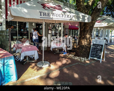 FRANSCHHOEK, Westkap, Südafrika - 17. Dezember 2018: Bild von Essenz Restaurant in Huguenot avenue Franschhoek Stockfoto