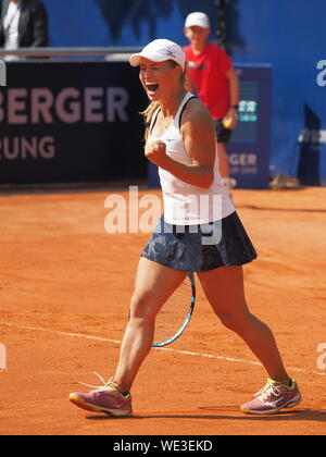 Nürnberg, Deutschland - 25. Mai 2019: Kazach tennis player Yulia Putintseva gewinnen das Finale bei den Euro 250.000 WTA Versicherungscup Stockfoto