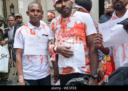 Samstag 18 2019 Pall Mall London Uk, ex-pat Tamilen und socitys in einem Memorial marschierten können für die civiil Krieg casualtys, tamilischen Diaspora Gemeinschaften Stockfoto