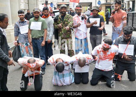 Samstag 18 2019 Pall Mall London Uk, ex-pat Tamilen und socitys in einem Memorial marschierten können für die civiil Krieg casualtys, tamilischen Diaspora Gemeinschaften Stockfoto