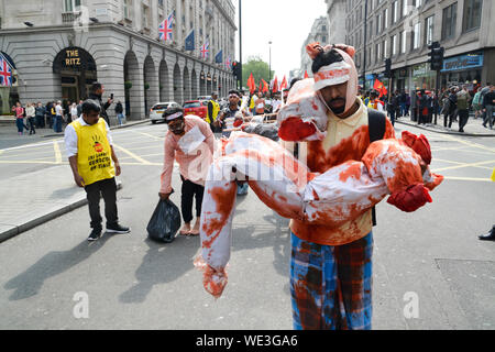 Samstag 18 2019 Pall Mall London Uk, ex-pat Tamilen und socitys in einem Memorial marschierten können für die civiil Krieg casualtys, tamilischen Diaspora Gemeinschaften Stockfoto