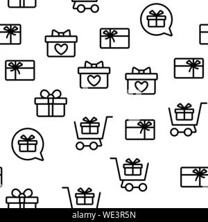 Geschenk nahtlose Muster Vektor Stock Vektor
