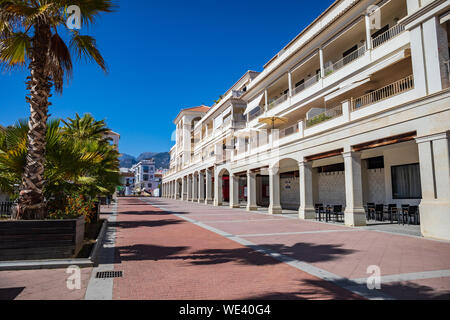 Das stadtbild von Nerja an der Costa del Sol in Andalusien, Spanien Stockfoto