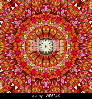 Polygonale geometrische Dynamische mosaikfliesen Muster mandala Hintergrund - Rundschreiben bunte psychedelische Vector Graphic Design Stock Vektor