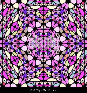 Geometrisch floral Mosaik Hintergrund - Rundschreiben bunte psychedelische Vector Illustration Stock Vektor