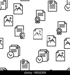 Digital, Computer, Datei Vektor nahtlose Muster Stock Vektor