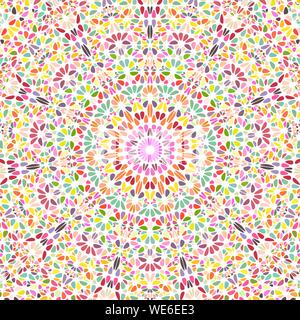 Bunte psychedelische orientalische Geometrische dynamischen abstrakten gekrümmten Stein ornament Hintergrund - Blumig hypnotischen Rundschreiben Vector Illustration Stock Vektor