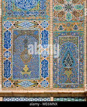 Fliesen- wand, die Große Moschee, Herat, Afghanistan, 1974 Stockfoto