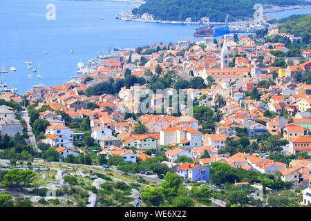 Mali Losinj, Panoramaaussicht, Adria, Kroatien Stockfoto