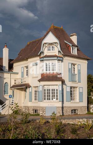 Frankreich, Pas de Calais Landrethun-le-Nord, Villa auf dem Platz des Gris Nez Stockfoto