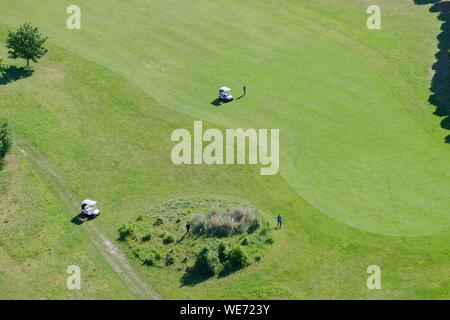 Frankreich, Oise, Chantilly Golfplatz (Luftbild) Stockfoto