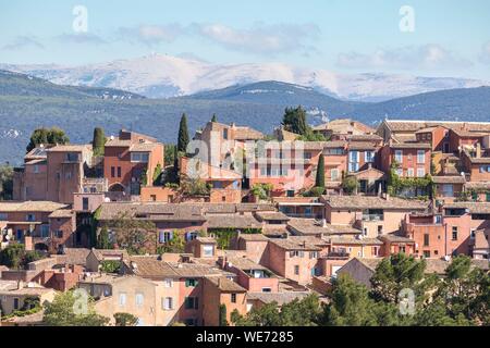 Frankreich, Vaucluse, regionalen Naturpark Luberon, Roussillon, beschriftet mit den schönsten Dörfern von Frankreich Stockfoto